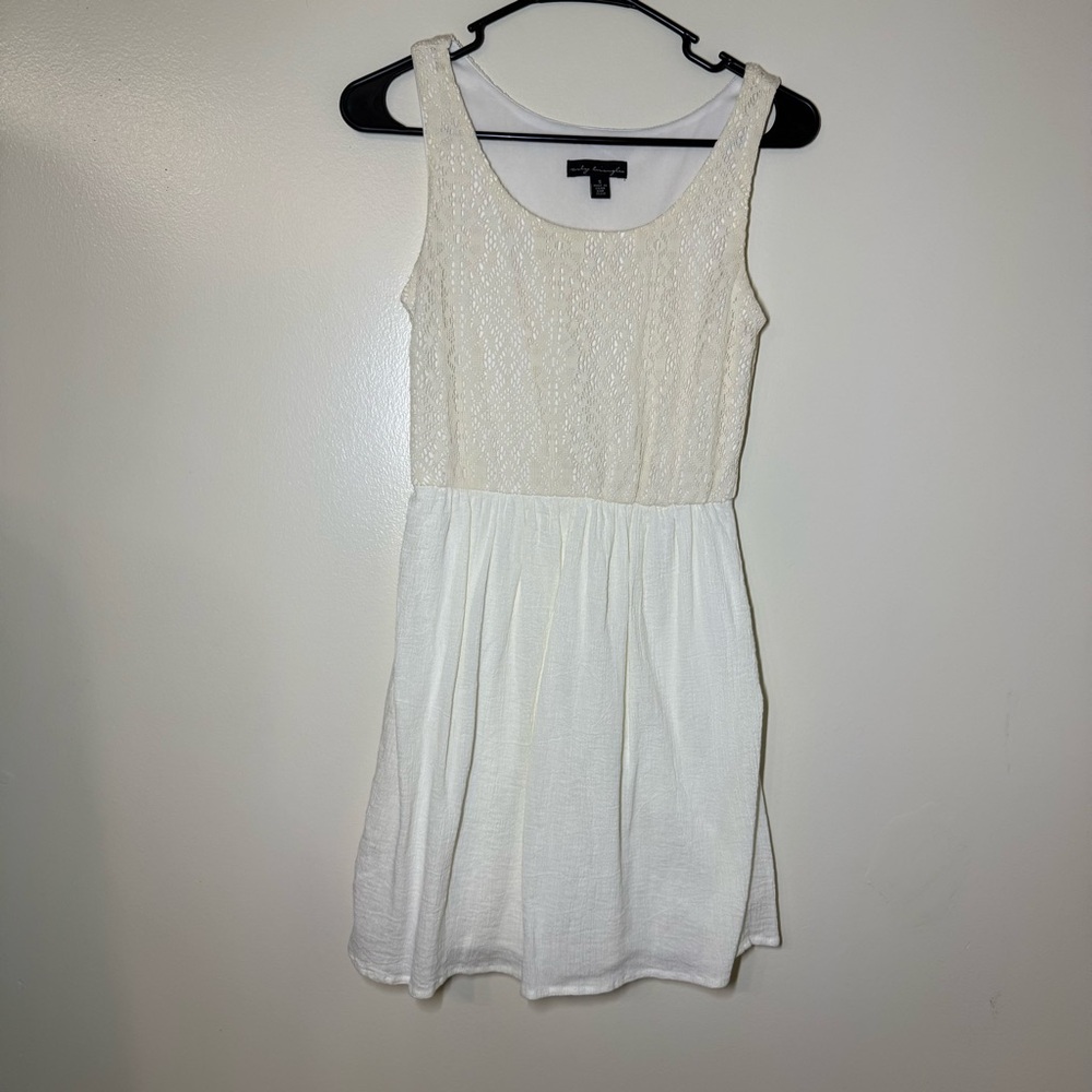 City Triangles White Lace Mini Dress